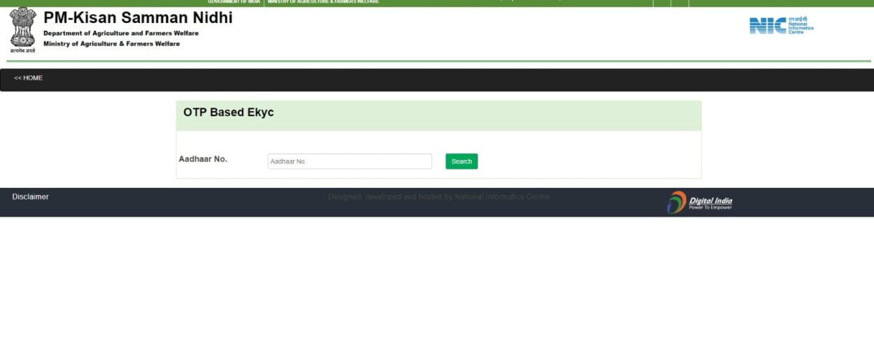 PM Kisan E-KYC Status