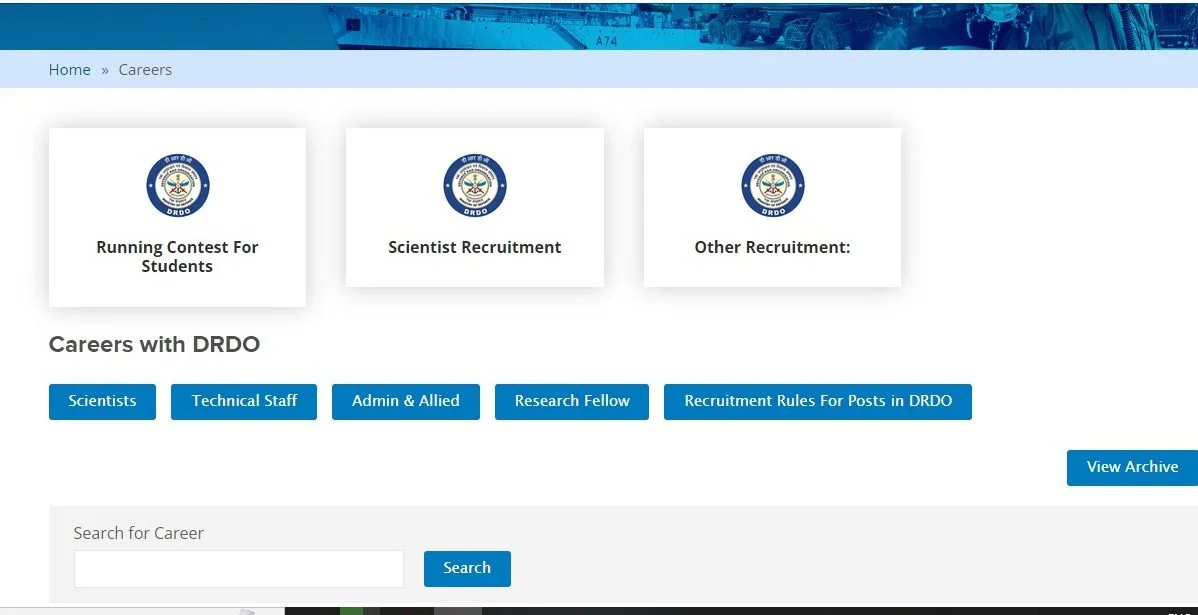 DRDO Recruitment Application