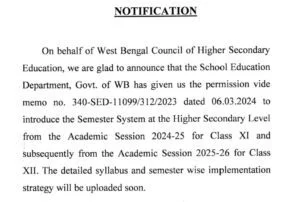 Introduce Semester System Notice