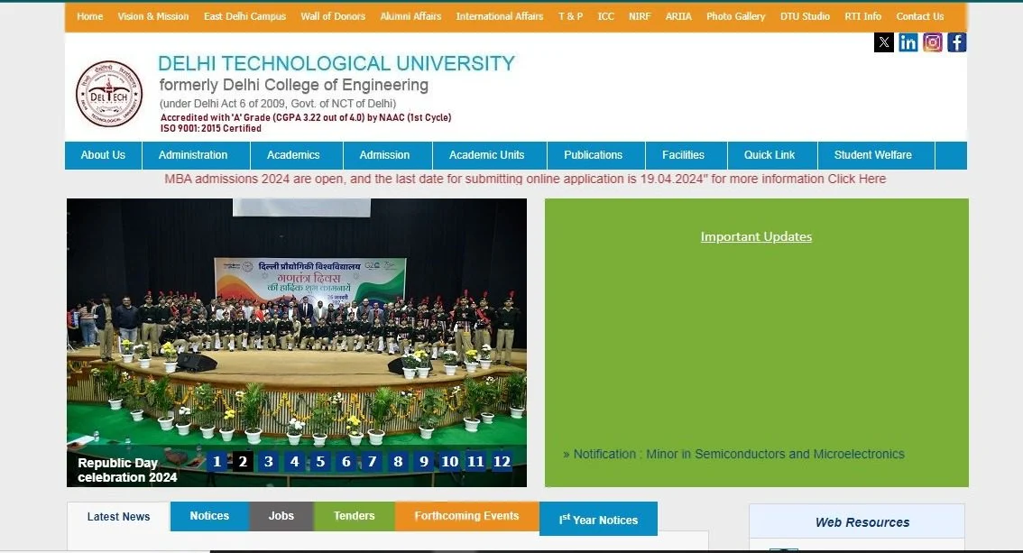 DTU Assistant Professor Recruitment
