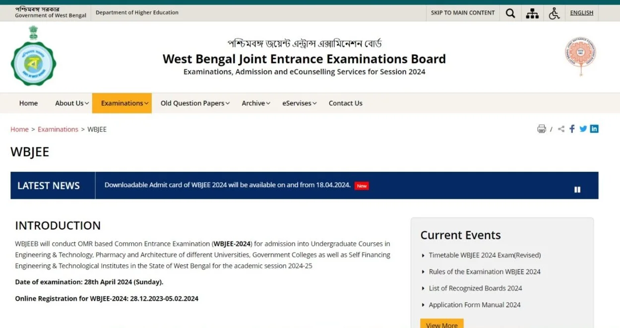 WBJEE Admit Card Released! Download Yours Now for the April 28th Exam