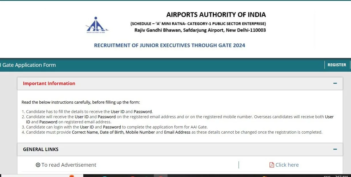 AAI Recruitment 2024 Notice