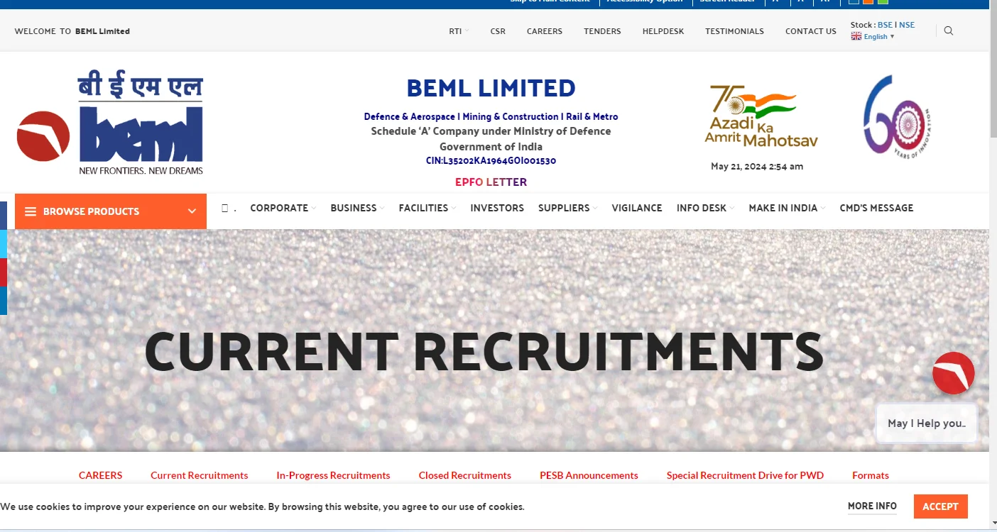 BEML Limited Recruitment 2024 | Apply Online, Salary Amount