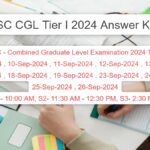 SSC CGL Tier I 2024 Answer Key